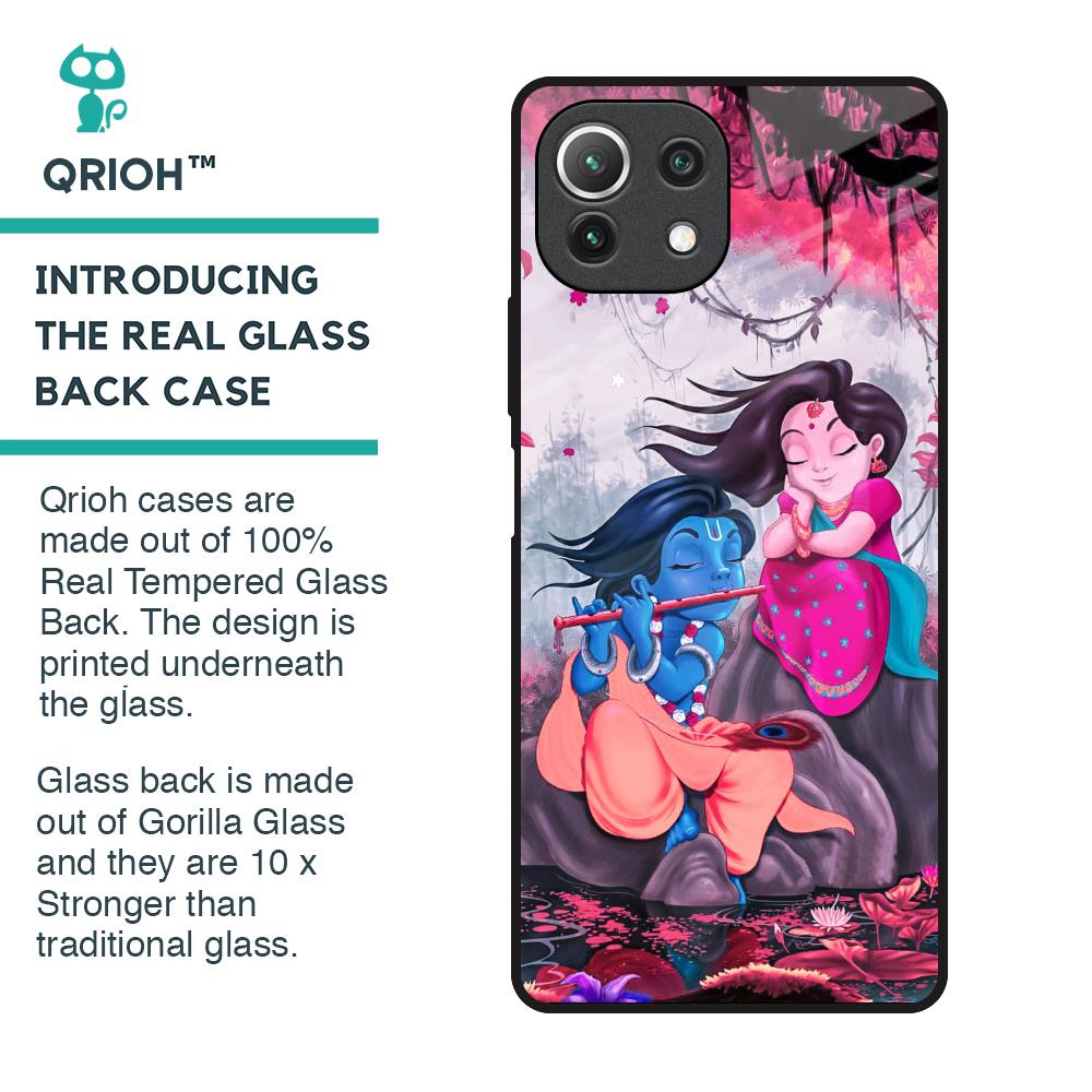 Radha Krishna Art Glass Case for Mi 11 Lite NE 5G