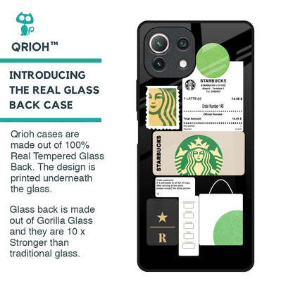 Coffee Latte Glass Case for Mi 11 Lite NE 5G