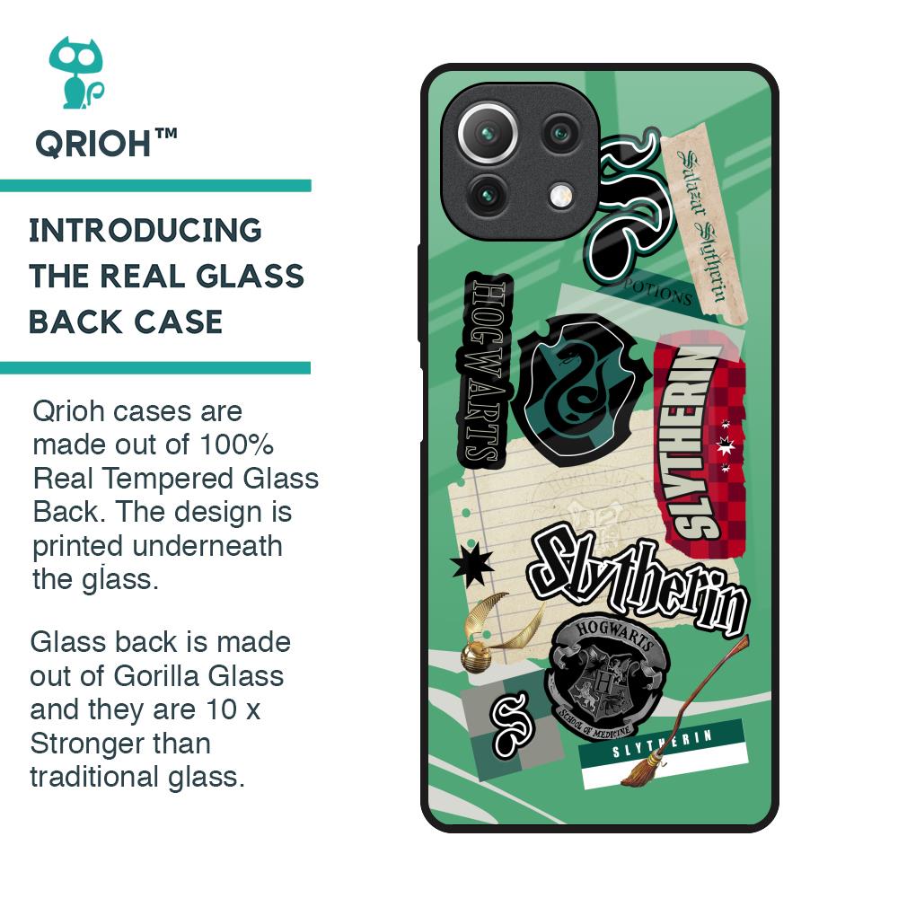 Slytherin Glass Case for Mi 11 Lite NE 5G