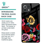 Floral Decorative Glass Case For Mi 11 Lite NE 5G