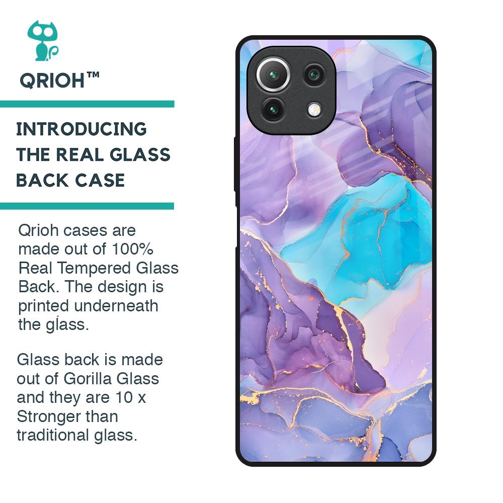 Alcohol ink Marble Glass Case for Mi 11 Lite NE 5G