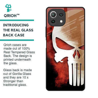 Red Skull Glass Case for Mi 11 Lite NE 5G