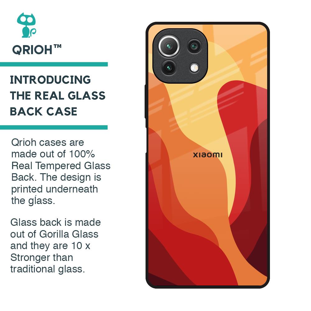 Magma Color Pattern Glass Case for Mi 11 Lite NE 5G