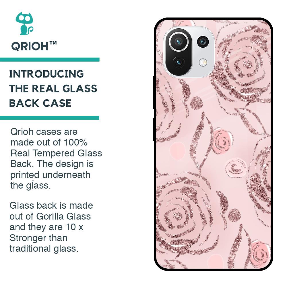 Shimmer Roses Glass case for Mi 11 Lite NE 5G