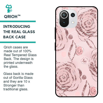 Shimmer Roses Glass case for Mi 11 Lite NE 5G