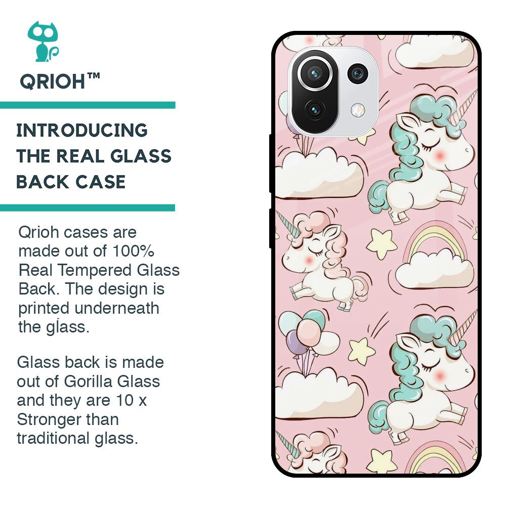Balloon Unicorn Glass case for Mi 11 Lite NE 5G