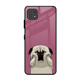 Funny Pug Face Samsung Galaxy F42 5G Glass Back Cover Online