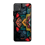 Retro Gorgeous Flower Samsung Galaxy F42 5G Glass Back Cover Online