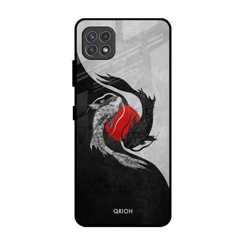 Japanese Art Samsung Galaxy F42 5G Glass Back Cover Online