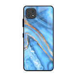 Vibrant Blue Marble Samsung Galaxy F42 5G Glass Back Cover Online