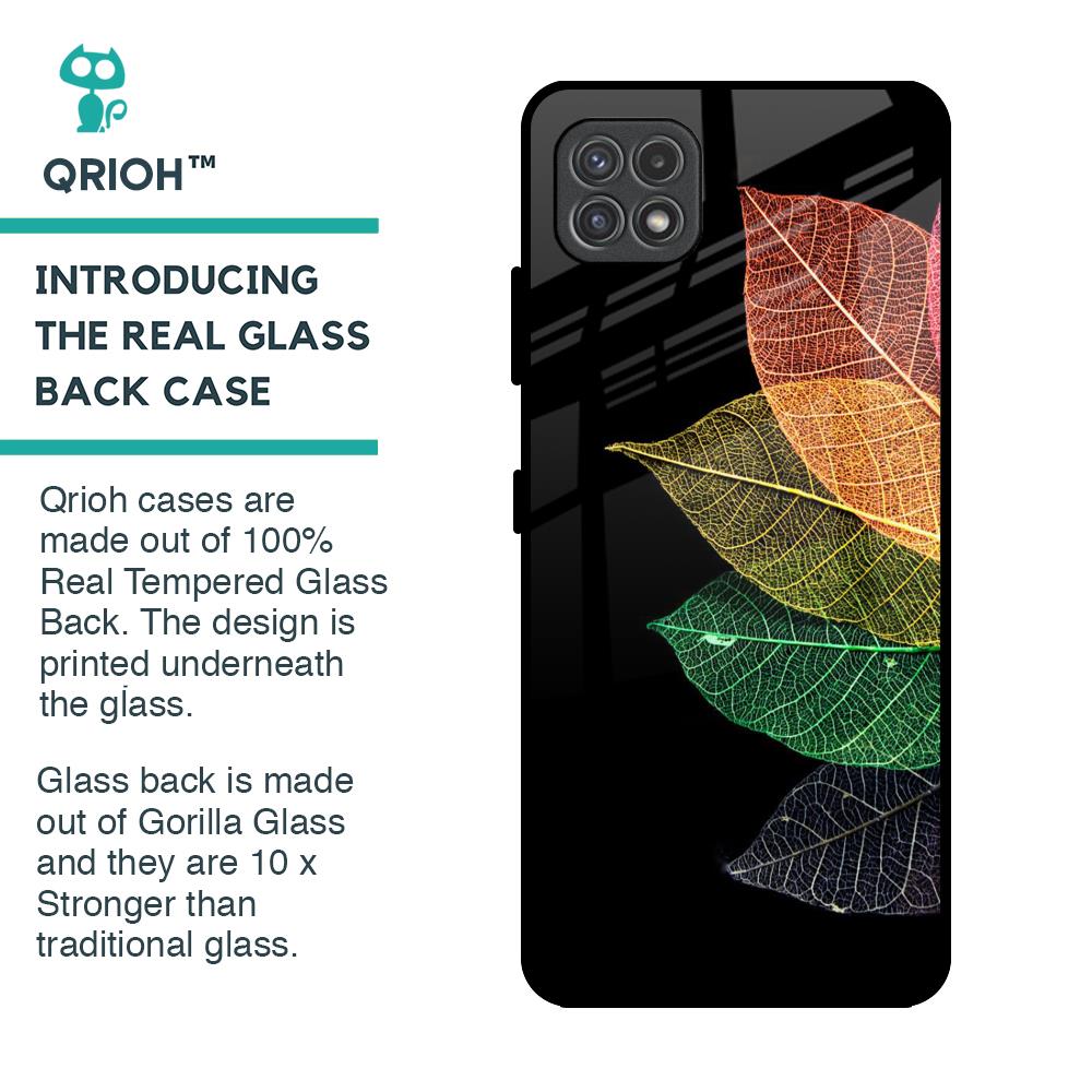 Colorful Leaves Glass Case for Samsung Galaxy F42 5G