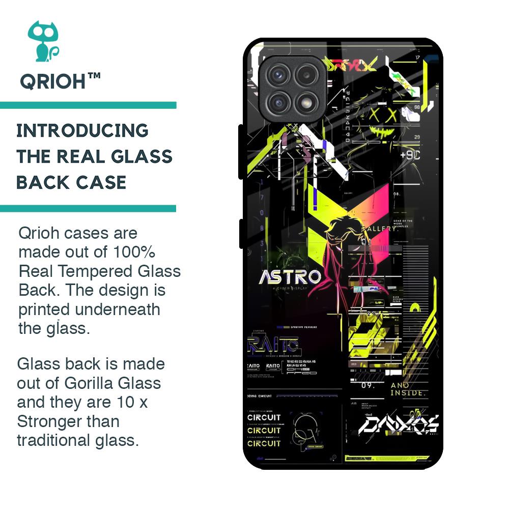 Astro Glitch Glass Case for Samsung Galaxy F42 5G