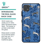 Blue Cheetah Glass Case for Samsung Galaxy F42 5G