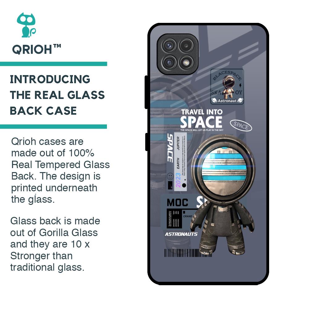 Space Travel Glass Case for Samsung Galaxy F42 5G