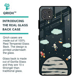 Astronaut Dream Glass Case For Samsung Galaxy F42 5G