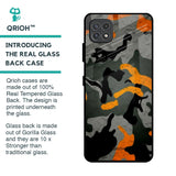 Camouflage Orange Glass Case For Samsung Galaxy F42 5G