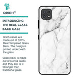Modern White Marble Glass Case for Samsung Galaxy F42 5G