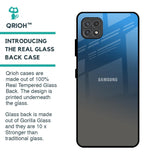 Blue Grey Ombre Glass Case for Samsung Galaxy F42 5G
