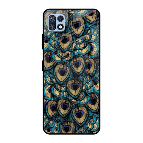 Peacock Feathers Samsung Galaxy F42 5G Glass Cases & Covers Online