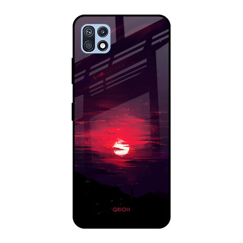 Morning Red Sky Samsung Galaxy F42 5G Glass Cases & Covers Online
