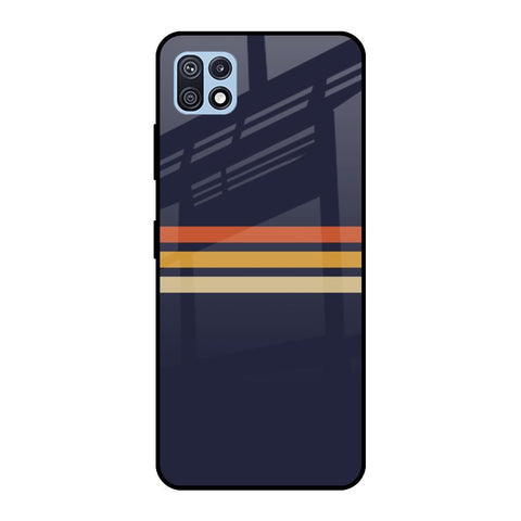 Tricolor Stripes Samsung Galaxy F42 5G Glass Cases & Covers Online