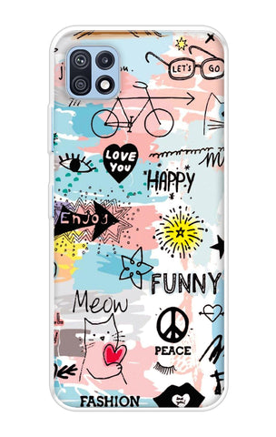 Happy Doodle Samsung Galaxy F42 5G Back Cover