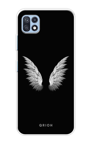 White Angel Wings Samsung Galaxy F42 5G Back Cover