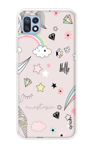 Unicorn Doodle Samsung Galaxy F42 5G Back Cover