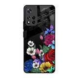 Rose Flower Bunch Art Mi 11i HyperCharge Glass Back Cover Online