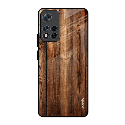 Timber Printed Mi 11i HyperCharge Glass Back Cover Online