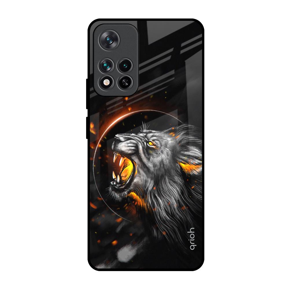 Aggressive Lion Mi 11i HyperCharge Glass Back Cover Online