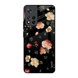 Black Spring Floral Mi 11i HyperCharge Glass Back Cover Online