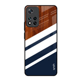 Bold Stripes Mi 11i HyperCharge Glass Back Cover Online