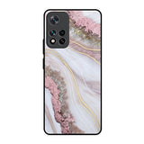 Pink & Gold Gllitter Marble Mi 11i HyperCharge Glass Back Cover Online