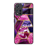 Electroplated Geometric Marble Mi 11i HyperCharge Glass Back Cover Online