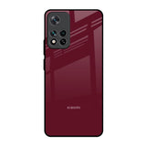 Classic Burgundy Mi 11i HyperCharge Glass Back Cover Online