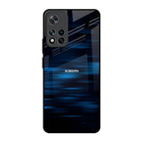 Blue Rough Abstract Mi 11i HyperCharge Glass Back Cover Online
