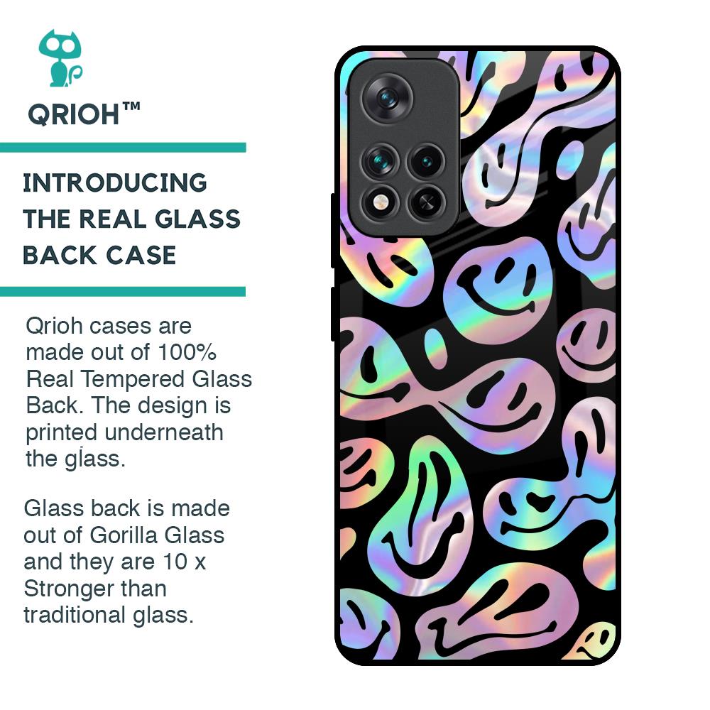 Acid Smile Glass Case for Mi 11i HyperCharge