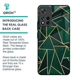 Abstract Green Glass Case For Mi 11i HyperCharge