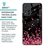 Heart Rain Fall Glass Case For Mi 11i HyperCharge