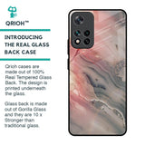 Pink And Grey Marble Glass Case For Mi 11i HyperCharge