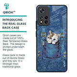 Kitty In Pocket Glass Case For Mi 11i HyperCharge