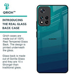 Green Triangle Pattern Glass Case for Mi 11i HyperCharge