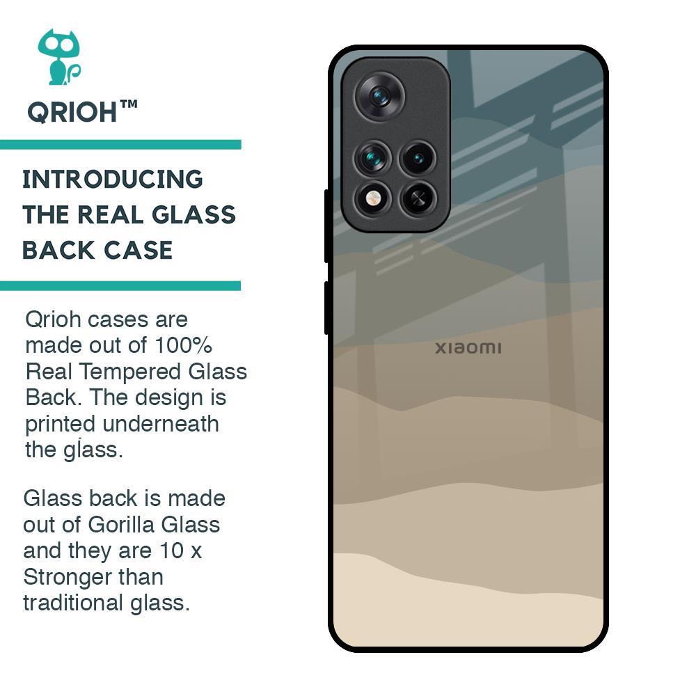 Abstract Mountain Pattern Glass Case for Mi 11i HyperCharge