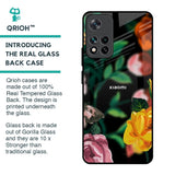 Flowers & Butterfly Glass Case for Mi 11i HyperCharge