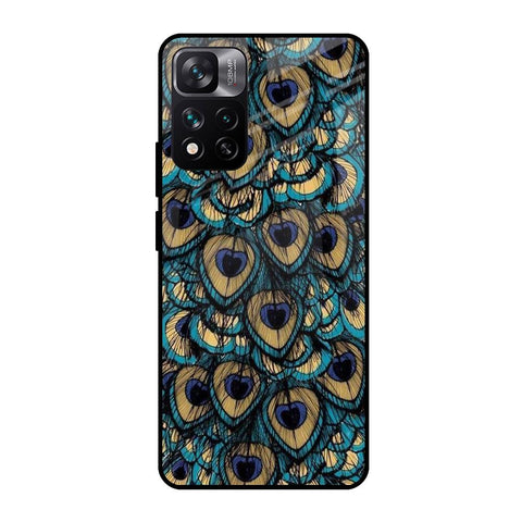 Peacock Feathers Mi 11i HyperCharge Glass Cases & Covers Online