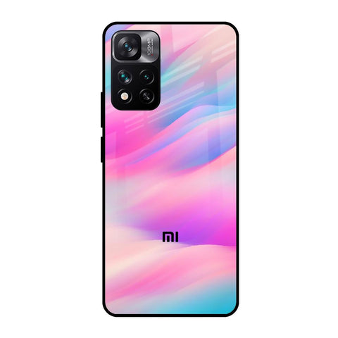 Colorful Waves Mi 11i HyperCharge Glass Cases & Covers Online