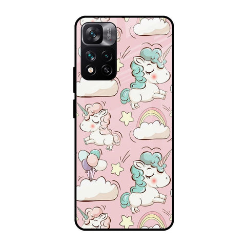 Balloon Unicorn Mi 11i HyperCharge Glass Cases & Covers Online
