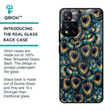 Peacock Feathers Glass case for Mi 11i HyperCharge