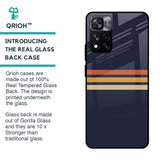 Tricolor Stripes Glass Case For Mi 11i HyperCharge